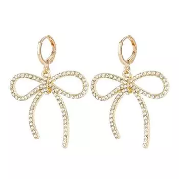 1 пара женских форм со стразами, полированные, гладкие, украшения для ушей, ювелирные изделия для выпускного вечера, свидания золотистый