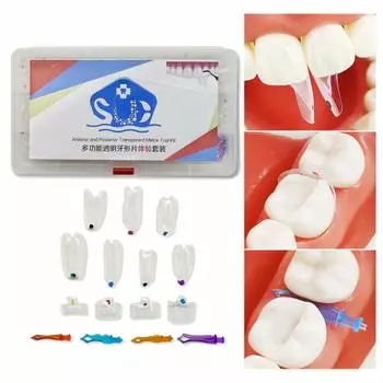 1 пакет (150pcs / уп) Dental Clear Matrix BT Прозрачные матрицы Передние зубы PosteriorFit Bioclear Зубы Молярная дуга Класс Реставрация Черный Треугольник 1 pack