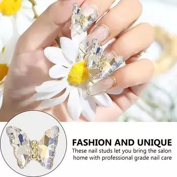 1 пакетик бабочка ногтей стразы 3D Подвески для ногтей модные украшения для ногтей аксессуары для самостоятельного украшения 1