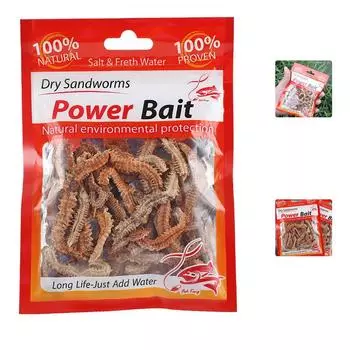 1 пакетик сухих песчаных червей рыболовная приманка экологически чистая простая в использовании привлекательная на открытом воздухе удобная для водных животных приманка использование 10 г