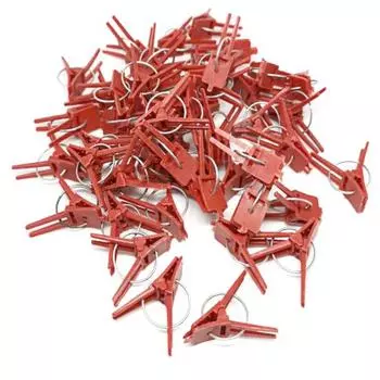 1 пакетик зажим для прививки гибкий нержавеющий пластиковый круглый зажим для поддержки растений с плоским ртом для сада A