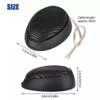 1 пара 1000 Вт универсальных автомобильных купольных твитеров, водонепроницаемых, сверхмощных, с высоким уровнем шумоподавления, Hi-Fi-уровня, высокочастотных динамиков чёрный