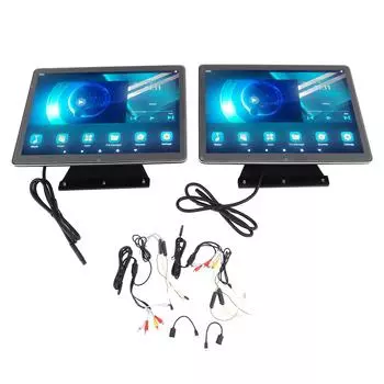 1 пара 12-дюймовых автомобильных ТВ-мониторов в подголовнике 2160 X 1440 HD с сенсорным экраном для Android 11 Автомобильный портативный телевизор с Wi-Fi 4+64G