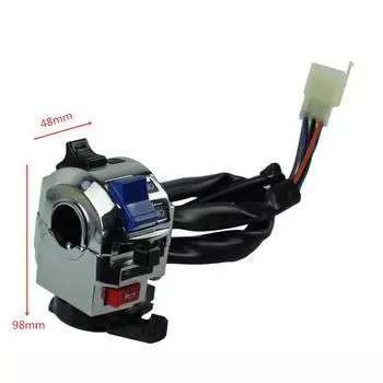 1 пара 12 В в алюминиевом мотоцикле 7/8 руль управления звуковым сигналом поворота, кнопка включения дальнего/ближнего света для Honda