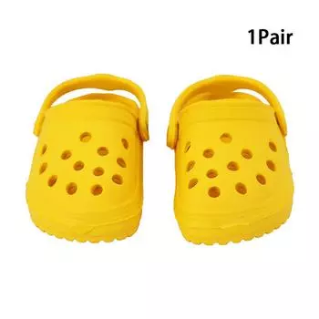 1 пара 18-дюймовых кукольных сандалий, мини-обувь с дырочками, туалетная кукла, игрушка, цветная обувь, декор для куклы зелёный