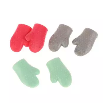 1 пара 1/12 кукольных перчаток для выпечки, модель кукольного домика, миниатюрная кухня, перчатки для готовки, аксессуары для декора кукольного домика one size