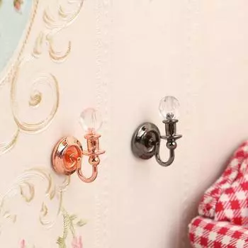 1 пара 1:12 кукольный домик миниатюрный настенный светильник лампа домашняя мебель модель декор игрушка розовый