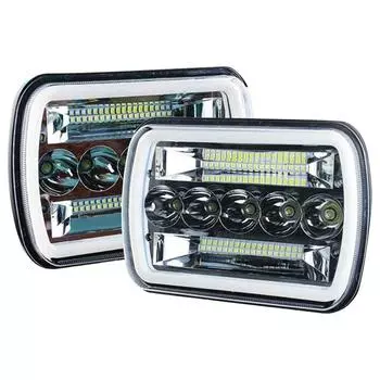 1 пара 240 Вт 5X7 дюймов 7X6 дюймов светодиодные фары Hi-Lo Beam Halo DRL для Jeep Cherokee Wrangler XJ YJ