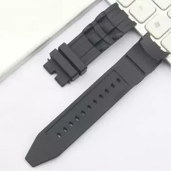 1 пара 26 мм резиновый черный ремешок для часов для Invicta