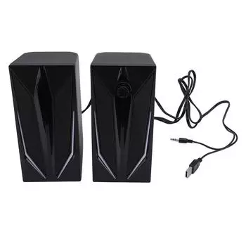 1 пара 2,0-дюймовых динамиков с RGB-подсветкой USB, небольшой мультимедийный динамик для ноутбука, настольного ПК