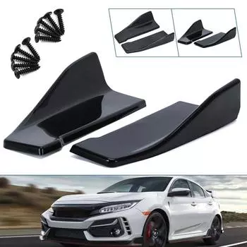 1 пара, 35 см, универсальная автомобильная боковая юбка, рокер-сплиттер, боковое крыло, бампер, бампер для губ, черный карбоновый вид, боковые юбки