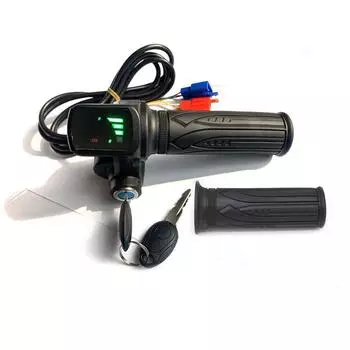 1 пара 36 В/48/60 В электрический велосипед, скутер, ручка дроссельной заслонки, руль с замком, светодиодный дисплей мощности, аксессуары для велосипеда 36V50cm