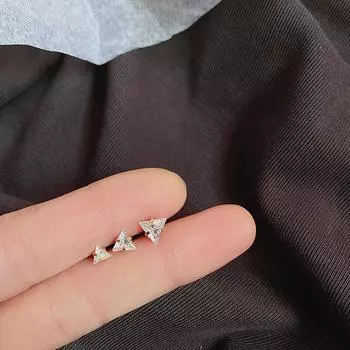 1 пара 3/4/5/6 мм треугольные спиральные серьги для пирсинга хряща козелка гвоздики-ракушки облегающие серьги-гвоздики из титановой стали для пирсинга 4mm серебряный