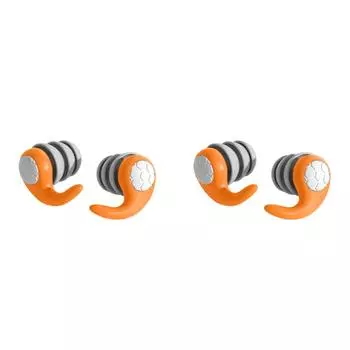 1 пара 3-слойных силиконовых берушей для детей 5-12 лет, плавание (оранжевый)