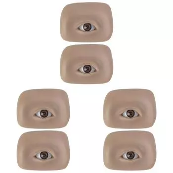 1 пара 3D силиконовых поддельных глаз, мягкая модель для начинающих и художников (Темная кожа)