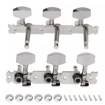 1 пара 3R 3L хромированные колки для настройки гитары, ключи для акустической народной гитары, набор тюнеров машинных колков