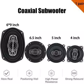 1 пара 4/5/6.5/6*9 дюймов автомобильный динамик HiFi коаксиальный сабвуфер дверь автомобиля аудио музыка стерео полный диапазон частот автомобильный динамик 4 inch