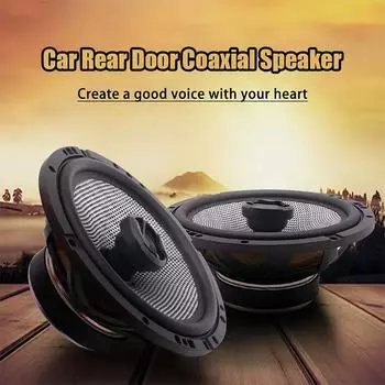 1 пара 6,5-дюймовых коаксиальных автомобильных динамиков для задней двери, 4-омный коаксиальный динамик, высокие/высокие/низкие частоты, стерео, полнодиапазонный объемный автомобильный звук 6.5 inch