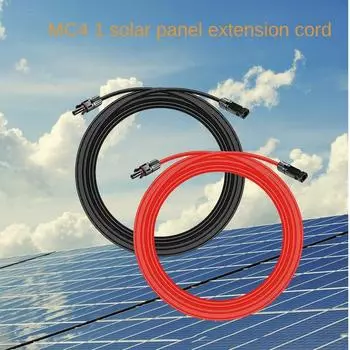 1 пара 6 мм2 солнечный фотоэлектрический соединительный провод кабель солнечная панель кабель удлинитель провода система солнечной панели 1m