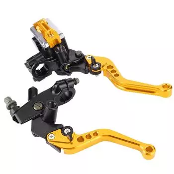 1 пара 78 (22мм) Универсальные рычаги для главного тормозного цилиндра мотоцикла, золотые белый