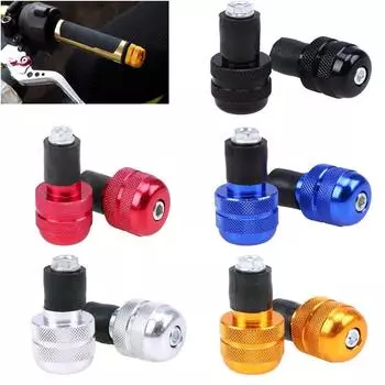 1 пара 7/8 дюймов антивибрационные ручки для руля мотоцикла, алюминиевый наконечник для мотоцикла, слайдер, заглушка синий