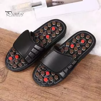 1 пара акупрессурных массажных тапочек, подошвенный фасциит, облегчение боли, расслабление мышц, массажер для ног, домашние акупунктурные сандалии, горки, обувь 36-37