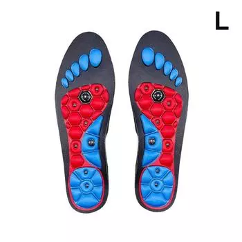 1 пара акупрессурных стелек для ног для мужчин и женщин, ортопедические гелевые магнитные вставки для обуви, магнитная технология, поддерживающая стелька B1