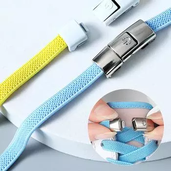 1 пара эластичных ленивых шнурков для бега без завязок, плоские эластичные шнурки без завязок