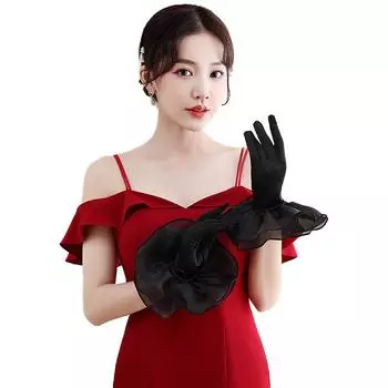 1 пара элегантных индивидуальных стильных свадебных перчаток, перчатки для свадебного платья, вечерние варежки