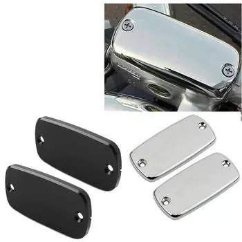 1 пара алюминиевых крышек бачка сцепления переднего тормоза мотоцикла, подходят для Honda Valkyrie/Goldwing/VTX чёрный