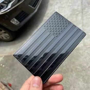 1 пара алюминиевый сплав черный флаг США американский тюнинг автомобиля наклейка значок обтекатель аксессуары детали мотоцикл автомобиль Emb J8A4 чёрный