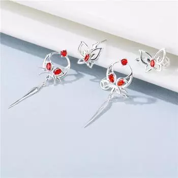 1 пара аниме серьги Тянь Гуань Ци Фу благословение небесного чиновника Хуа Чэн Се Лянь женские нестандартные серьги-гвоздики кулон ювелирные изделия подарки