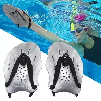 1 пара эргономичных дизайновых легких перепончатых перчаток для плавания ярких цветов, регулируемых перепончатых перчаток для мужчин, женщин и детей оранжевый