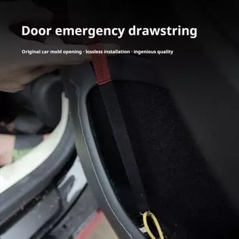 1 пара аварийных ручек для дверей автомобиля, удлиненные тросы для открывания дверей, простая установка, трос для открывания дверей автомобиля, нейлоновый шнур для открывания дверей Tesla Model Y синий