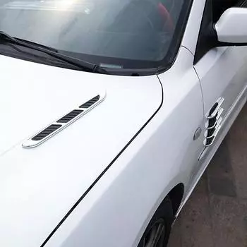 1 пара автоматических вентиляционных отверстий для крыла акулы, имитация жабр, боковых вентиляционных отверстий, наклейки для автомобиля, украшение на капот, поставка для модификации автомобиля