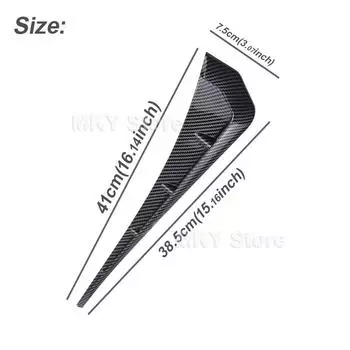 1 пара автомобильных боковых вентиляционных отверстий, накладок из модифицированного углеродного волокна, черные боковые жабры, универсальные декоративные наклейки на вентиляционные отверстия
