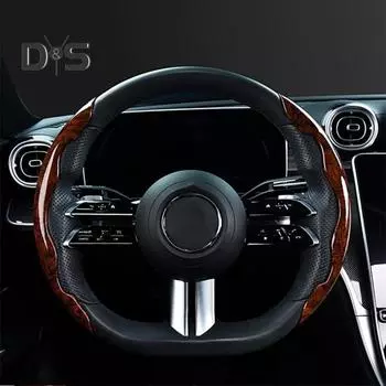 1 пара автомобильных чехлов на руль Four Seasons, универсальный прочный нескользящий автомобильный чехол на руль 38cm кофейный