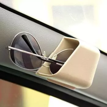 1 пара автомобильных держателей для карт, прочный липкий пластиковый чехол для очков, коробка для хранения серый