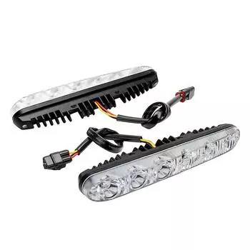 1 пара автомобильных дневных светодиодных фонарей дневного света стайлинга автомобилей указатели поворота DRL авто дневные ходовые огни