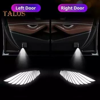 1 пара автомобильных дверных проекторов с крыльями ангела, проекция на вход в автомобиль, приветственный свет на батарейках, автоматическое освещение, автомобильный проектор, подарки для A