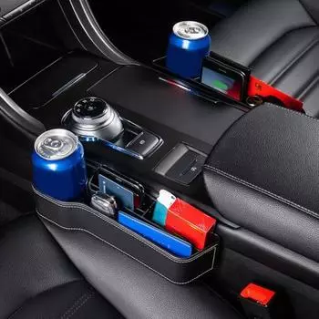 1 пара автомобильных наполнителей для сиденья, универсальные органайзеры, подходят для автомобиля, многофункциональные коробки для хранения бежевый