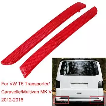 1 пара автомобильных отражателей заднего бампера с красными линзами для VW T5 Transporter/Caravelle/Multivan MK V рестайлинг 2012 2013 2014 2015 2016