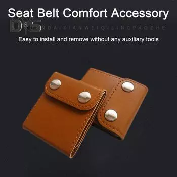 1 пара автомобильных ремней безопасности из искусственной кожи, универсальный зажим для автомобильного ремня безопасности, расслабляющий зажим для ремня безопасности на плечо, шею, авто позиционер ремня безопасности чёрный
