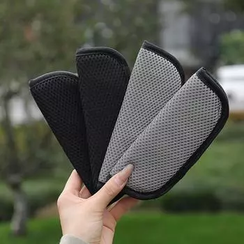 1 пара автомобильных ремней безопасности, защита плеч, дышащая сетчатая накладка, чехол для ремня безопасности для детей, аксессуары для салона автомобиля, четыре сезона чёрный