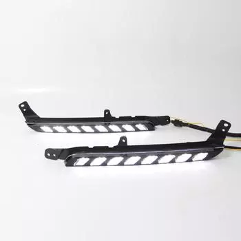 1 пара автомобильных светодиодных дневных ходовых огней, лампа указателя поворота для Toyota Hilux Revo 2020 2021