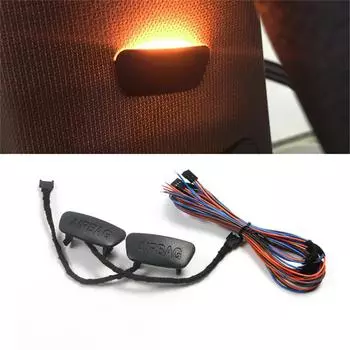 1 пара автомобильных светодиодов на средней стойке, ледяной синий + оранжевый окружающее освещение для BMW 3 серии F30 F35