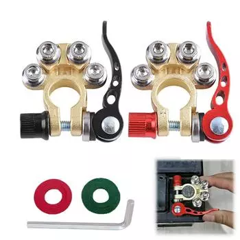 1 пара автомобильных зажимов аккумулятора, быстросъемные клеммы, разъемы автомобильных кабелей, автомобильные аксессуары, разъемы зажимов аккумулятора