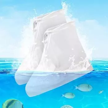 1 пара бахил на молнии, нескользящая конструкция, водонепроницаемые, грязеотталкивающие дождевые сапоги, защитные чехлы, защита обуви M