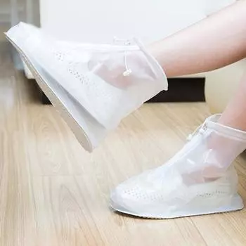 1 пара бахил на молнии, нескользящая конструкция, водонепроницаемые, грязеотталкивающие дождевые сапоги, защитные чехлы, защита обуви M