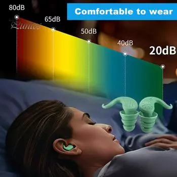 1 пара беруш для плавания, водонепроницаемые силиконовые моющиеся многоразовые беруши для шумоподавления, учебы, сна, купания, серфинга, водного спорта, беруши жёлтый